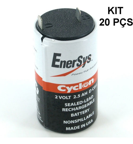 Bateria Cyclon 2v 5ah 0810-0004 - Kit Com 20 Pçs Com Nf-e