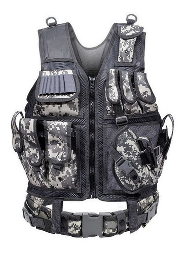 Chaleco Táctico Paintball Airsoft Bolsos Remmovibles B [u]