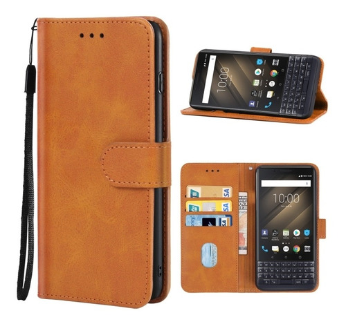 Funda De Teléfono De Cuero Para Blackberry Key2