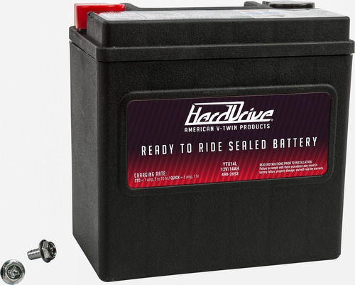 Bateria Moto Harddrive Sellada Agm Ytx14l Harley Davidson