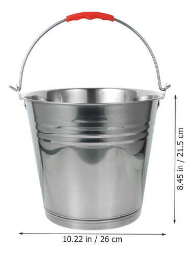 Cubo Con Tapa Recipiente De Acero Inoxidable