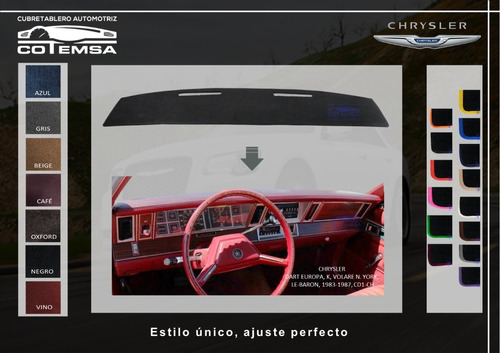 Cubretablero Aut.(color) Chrysler Dart Europa 1983-1987, Cd1