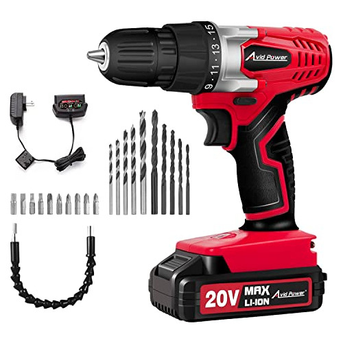 Avid Power 20v Max Lithium Lon Cordless Drill Set, Gpbqk