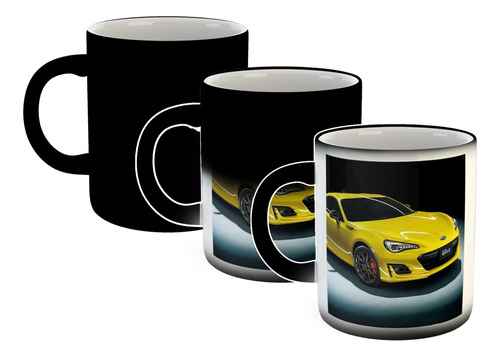 Taza Magica Auto Amarillo Deportivo Exhibicion Coche M1