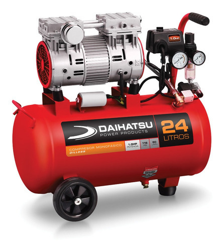 Compresor Daihatsu Co1024 Sin Aceite 24l Bajo Ruido Odonto