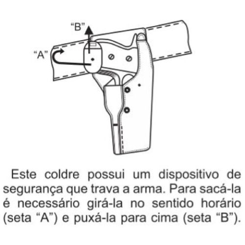 Imagem 4 de 4 de Coldre Em Nylon C/ Trava Anti Arrebatamento Pt 380 E Pt 938