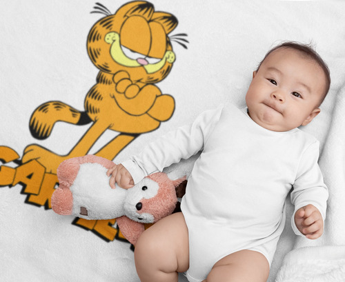 Mini Manta Cobertinha Microfibra Garfield Infantil Criança