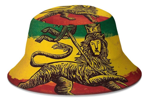 Sombreros De Pescador Unisex Con Bandera Rasta, León, Para M