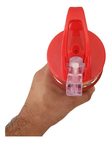 Garrafa Térmica 600ml Inox Squeeze Emborrachada Bico Flip
