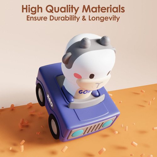Dp 4pcs Coche De Juguete Hand Push Inercia Animal Lindo For