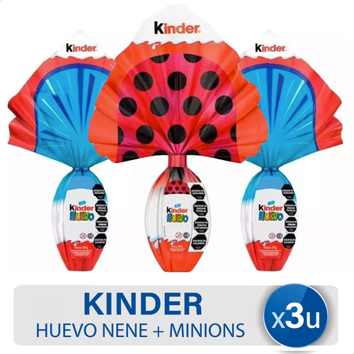 Huevo Kinder Nene + Gran Sorpresa Miraculous - Combo Pascuas