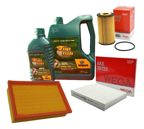 Kit 3 Filtros Wega + Aceite Bardahl 5l Tracker 1.8 16v 2013 