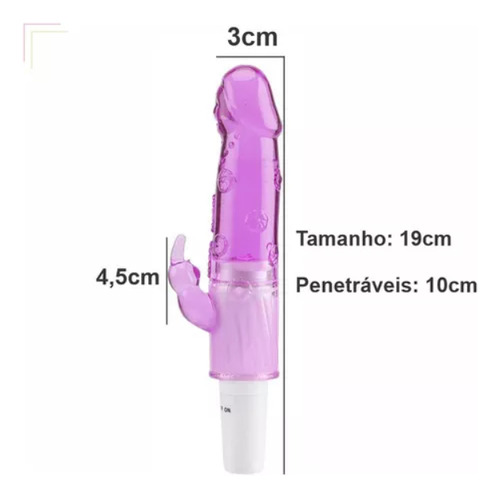 Massageador Elétrico Portátil Kit Jelly E Capa 5 Itens Combo Rosa