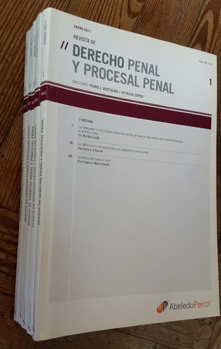 Revistas De Derecho Penal Y Procesal- Año 2011- Lote X 5