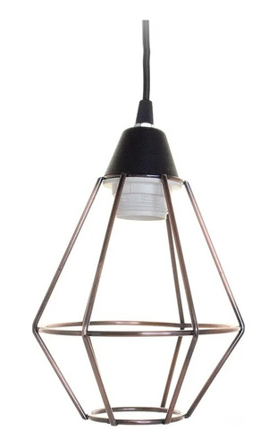 Lampara Colgante Jaula Vintage Apto Led