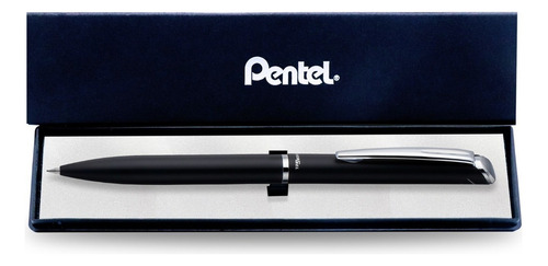 Bolígrafo Pentel Energel Bl2007 Metálico 0.7 Mm Con Estuche Color De La Tinta Negro Color Del Exterior Negro