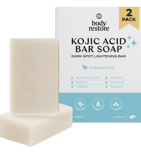 Body Restore Jabon De Acido Kojico (menta 2 Unidades), Para