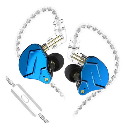 Audífono Kz Zsn Pro X Azul 1ba + 1dd - Con Microfono