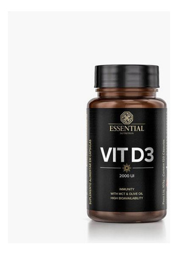 Vitamina D3 2000ui 120 Caps Essential Nutrition 