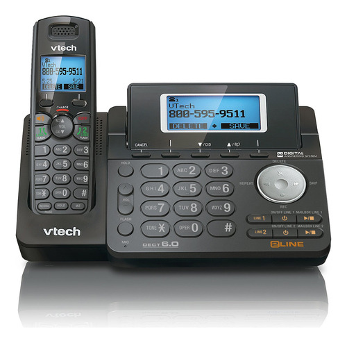 Teléfono Inalámbrico Expandible De 2 Líneas Vtech Ds6151-11