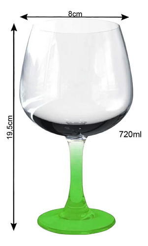 Taça Para Gin Com O Pé Verde - Royal Pul - Vicrila - 720ml Cor Transparente
