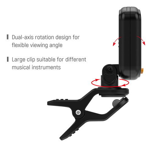 Tuner Chromatic Display At-01a Aroma Clip-on Lcd Sintonizado