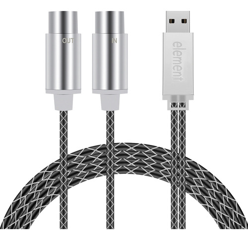 Cable Midi A Usb Para Piano Eléctrico, Batería Y Guitarra, C