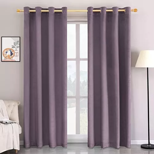 Cortinas de terciopelo de lujo súper suaves para sala de estar, paneles de  cortina de terciopelo con bloqueo de luz, cortinas de privacidad con ojales