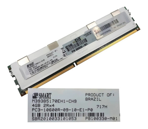 Memoria Smart 4gb 2rx4 10600r 1333 Mhz Ecc -servidor