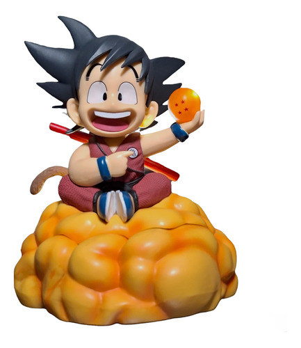 Dragon Ball Goku Niño Feliz Con Nube Y Esfera Tamaño Grande