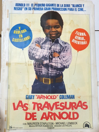 Antiguo Afiche De Cine Original-1735las Travesuras De Arnold