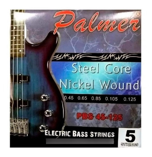 Cuerdas Bajo Eléctrico Palmer (set 5) 45-125 Nickel 