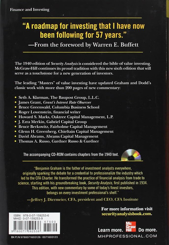 Security Analysis: Foreword By Warren Buffett (Usado)
