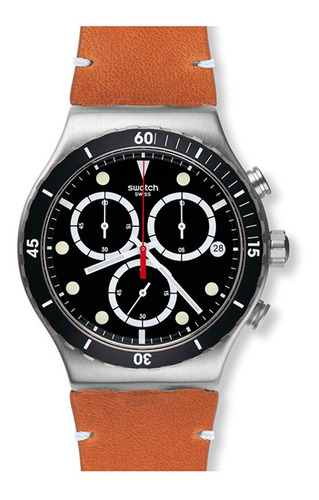 Relojes Swatch Reloj Disorderly Para Hombre Pulsera Color de la malla Suela Color del bisel Plateado Color del fondo Negro