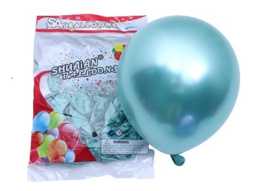 Globos Metalizdos Cromados(shuaian)(50 Unidades)(10nch)