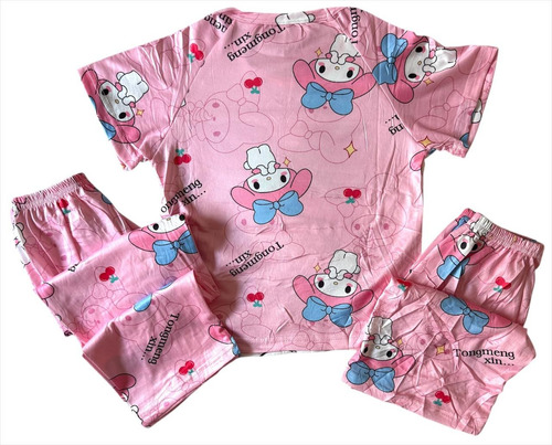 Pijama Infantil Importado 3 Piezas Animado Personajes Dibujo