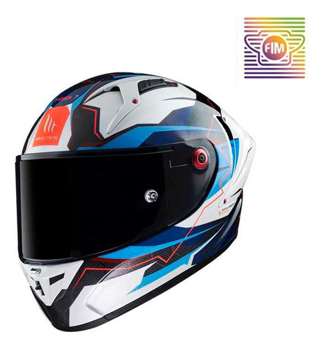Casco De Moto Mt Helmets Kre+ Projectile Kraker B7 Azul