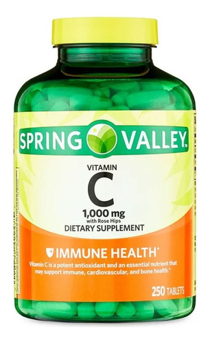 Vitamina C 1000 Mg 250 Tabs Rosa Mosqueta Rose Hips Inmune O