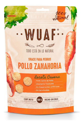 Galletas Pollo Zanahoria 100 Grs (perros) - Wuaf