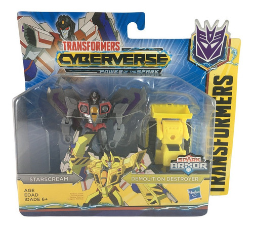 Hasbro Transformers Cyberverse Spark Starscream Y Demolition