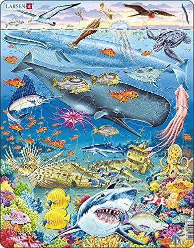Rompecabeza - Larsen Puzzles Whale Reef Educational Jigsaw P