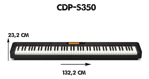 Imagen 8 de 10 de Pack Casio Piano Cdps350 88 Teclas Con Pedal Soporte Y Funda
