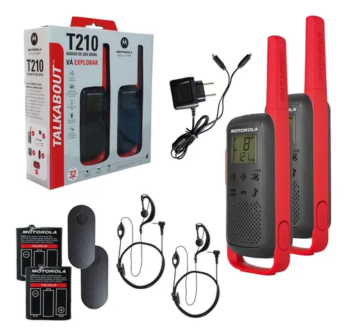 comprar 12 Walktalk Motorola T210br Comunicador Até32km + 10fone Ptt