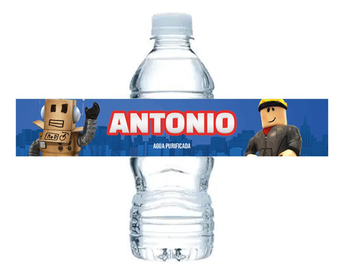 28 Etiquetas Para Botella Agua Tipo Roblox Decoracion