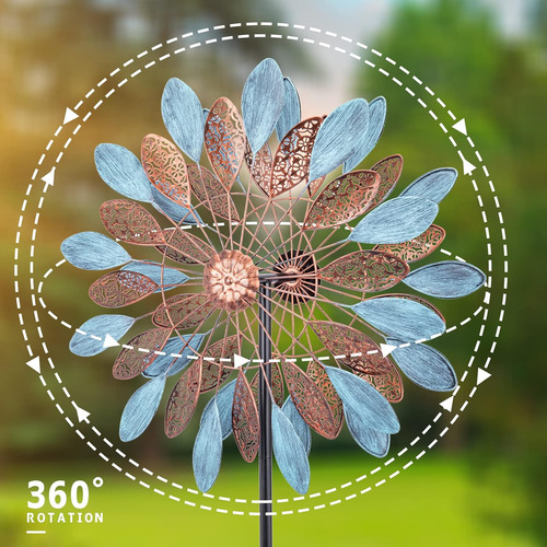 Molinillo De Viento De 75 Para Patio Con Hojas 360°