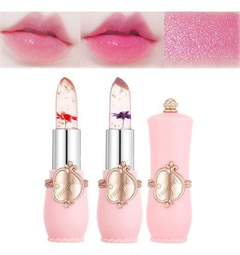 Paminify Lpiz Labial Mgico Con Flor En El Interior, 2 Unidad