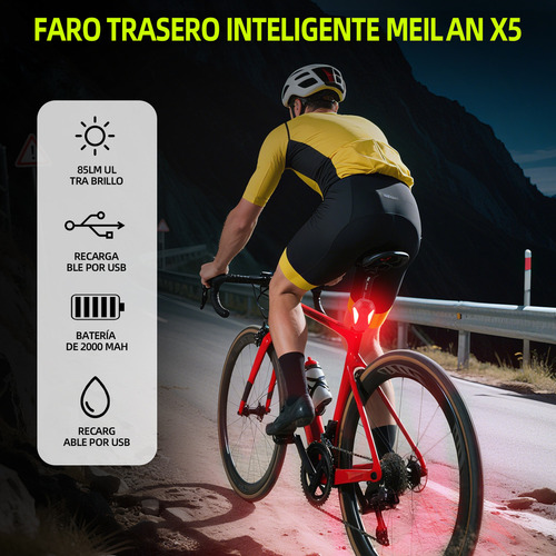 Luz Led Trasera Bicicleta Recargable Usb Proyección Laser Batería De Litio ,recargable Por Usb, Luz De Conducción Al Aire Libre, 4 Modos, Resistente Al Agua Ipx5,