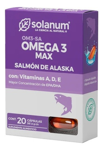 Solanum Omega 3 Max 20 Caps Sfn Sin sabor