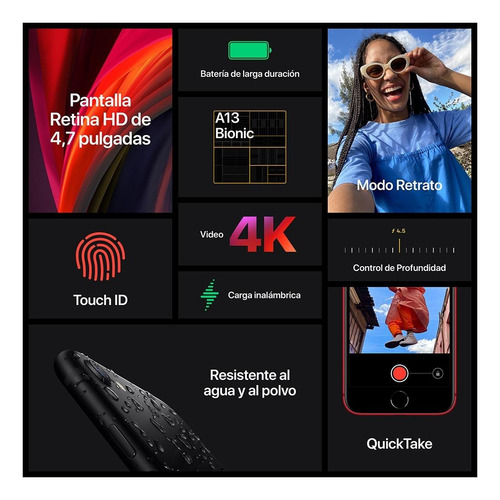 Imagen 7 de 8 de Apple iPhone SE (2da generación) 128 GB - Negro