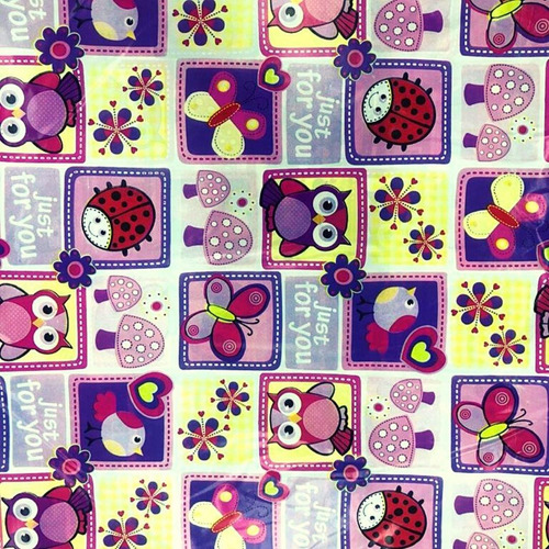 50 Unidades - Saco De Presente 30x44cm Corujinhas